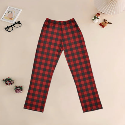 Cotton-like Printed Checkered Homewear