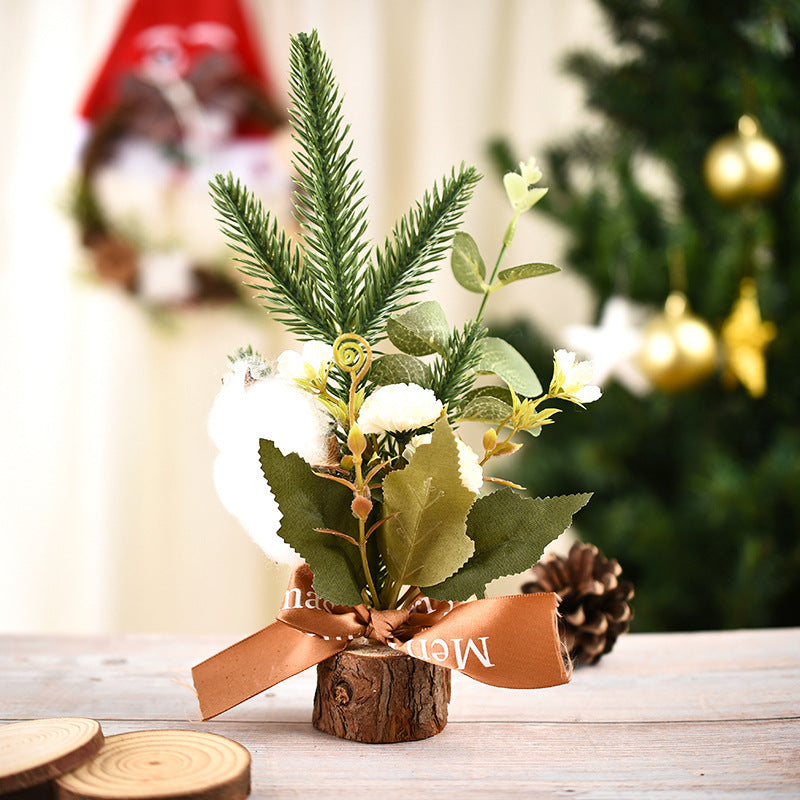 Simple Mini Christmas Decoration Window Small Tree Photography Props