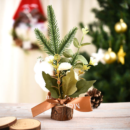 Simple Mini Christmas Decoration Window Small Tree Photography Props