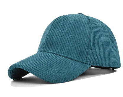 Versatile Face Small Curved Brim Corduroy Hat
