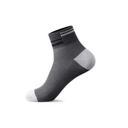 Mesh Breathable Solid Color Polyester Cotton Short Tube Massage Footbed Athletic Socks