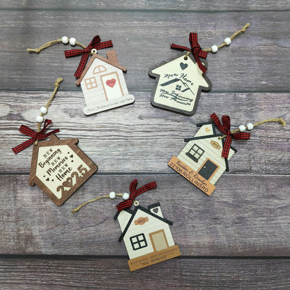 House Christmas Tree Decoration Festival Gift Wooden Pendant