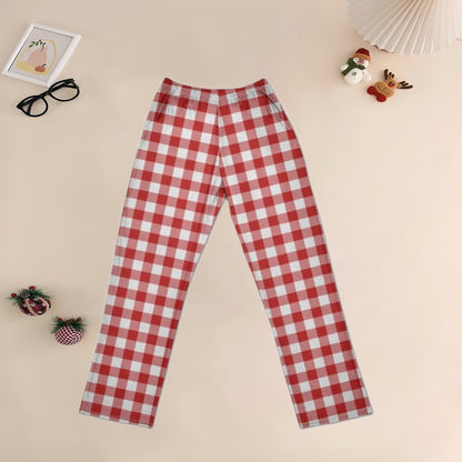 Cotton-like Printed Checkered Homewear