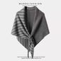 New Wool Color-block Striped Shawl For Women