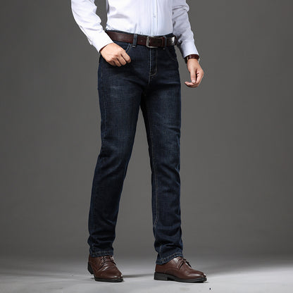 Stretch Jeans Autumn And Winter Loose Plus Size Business Casual Pants