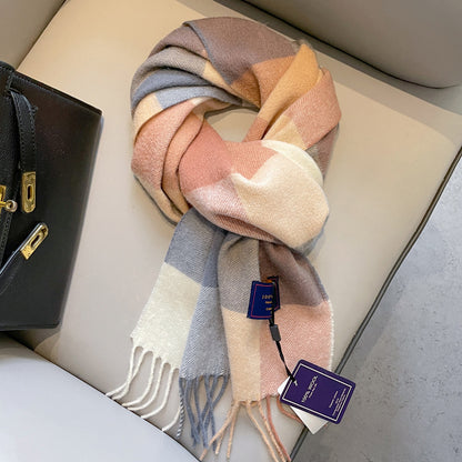 Wool Scarf Men's Winter Red New Style Fruit Green Gray