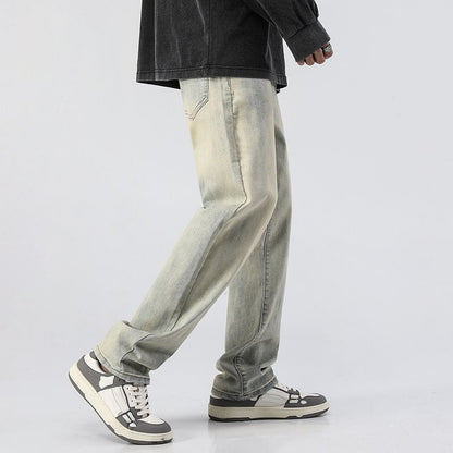 Men's Trendy Washed And Distressed Slim Straight Pants