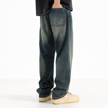 Casual Loose Drooping Straight Jeans For Men Spring