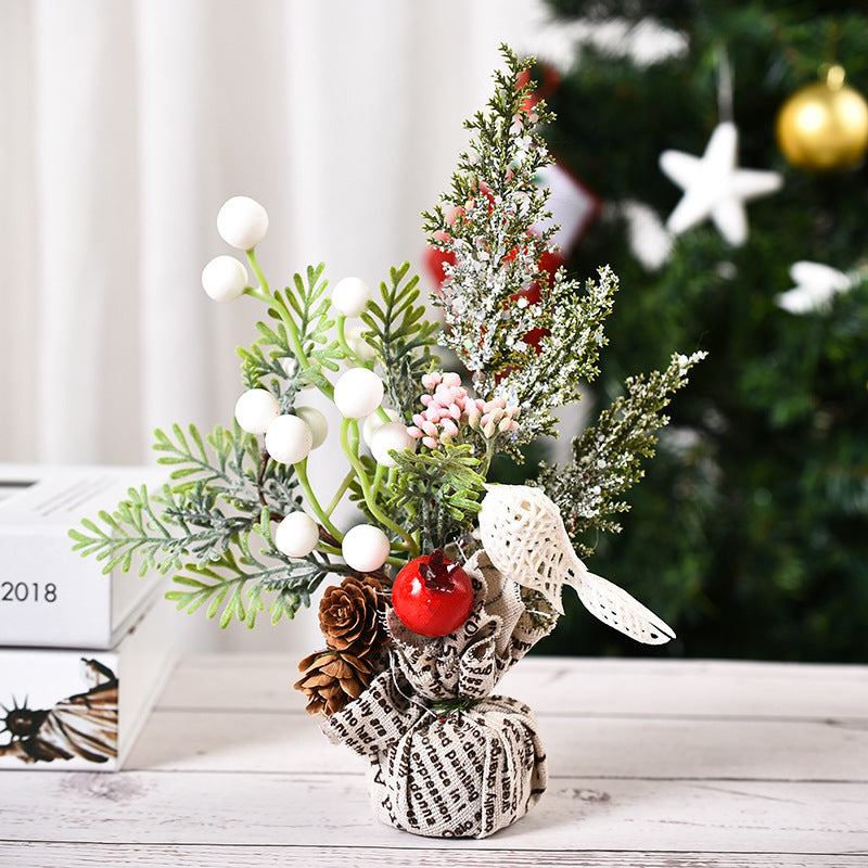 Simple Mini Christmas Decoration Window Small Tree Photography Props