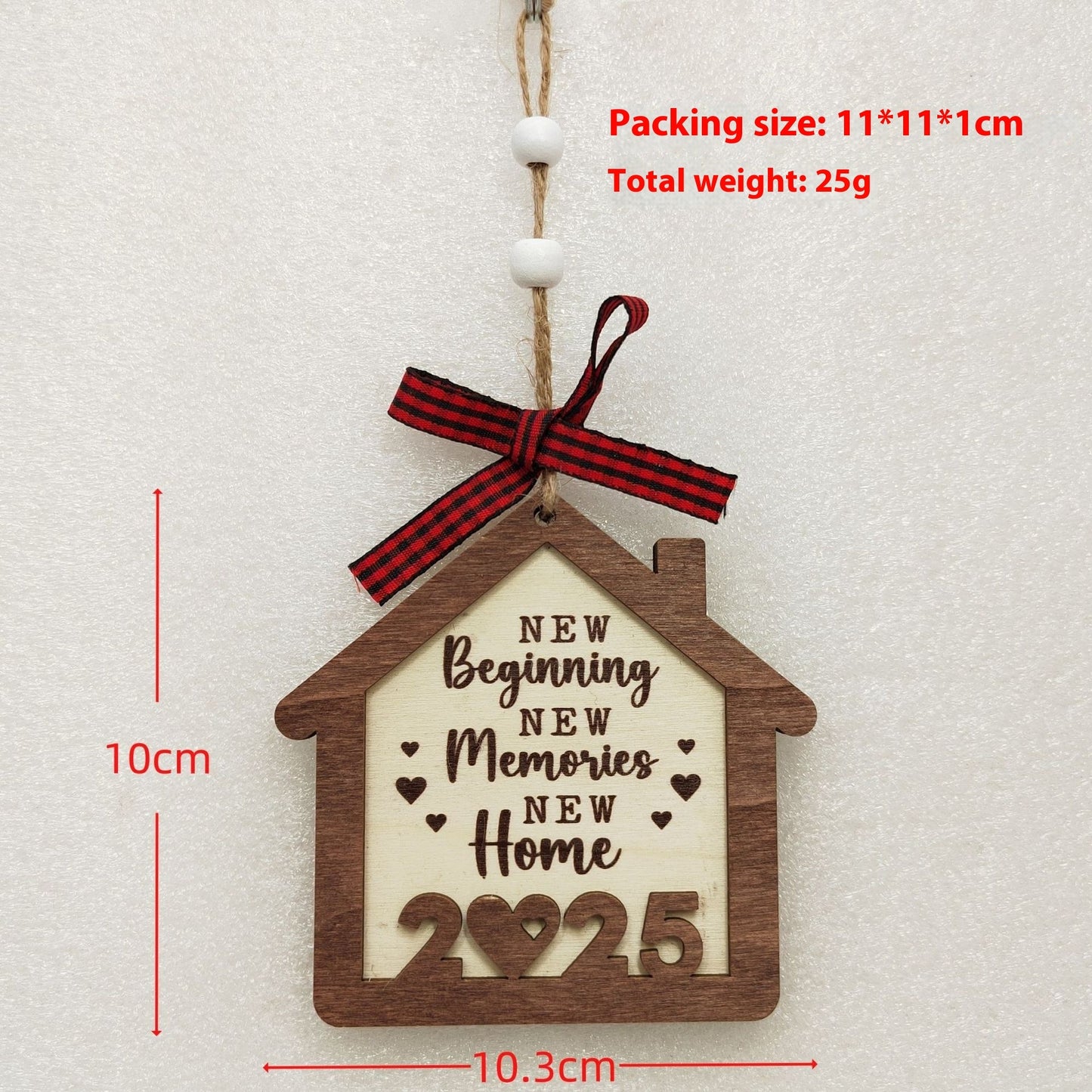 House Christmas Tree Decoration Festival Gift Wooden Pendant