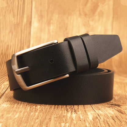 Men's waist belt imitation leather needle buckle