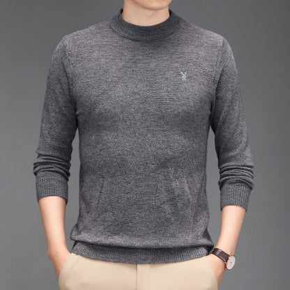 Spring And Autumn Casual Half Turtleneck Solid Color Sweater
