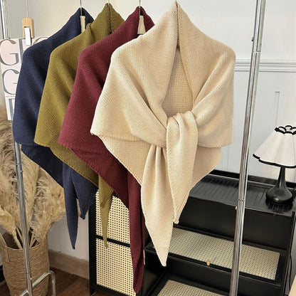 Solid Color Shawl Fashion Versatile Stylish Scarf