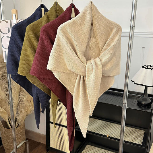Solid Color Shawl Fashion Versatile Stylish Scarf