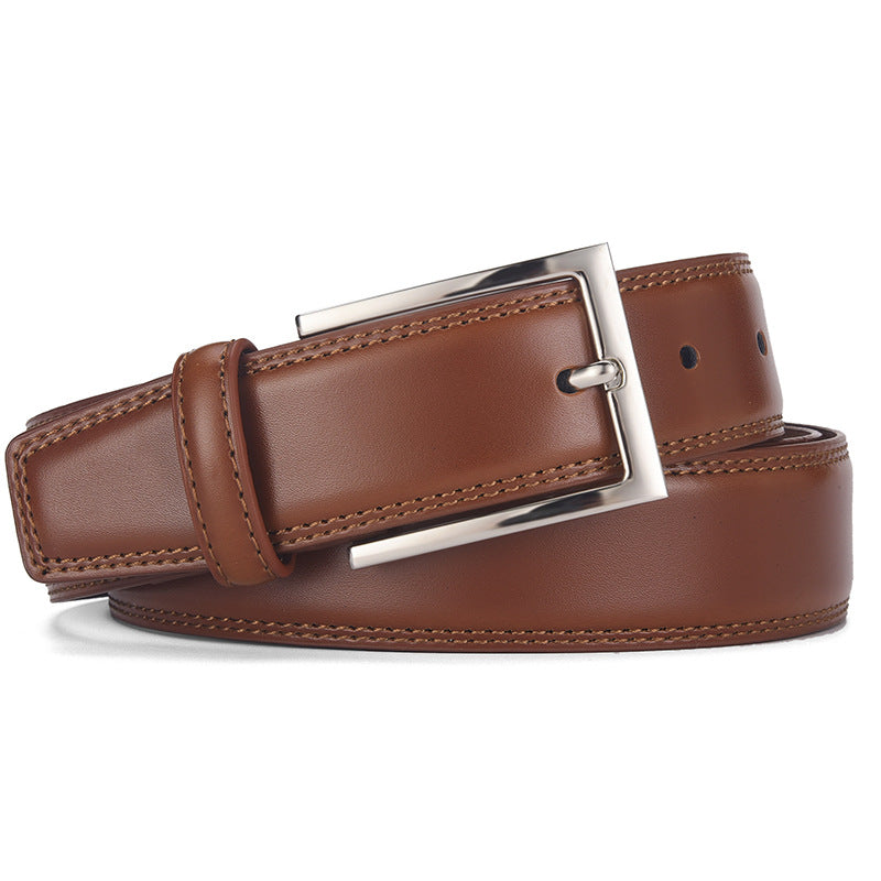 Men's Leather Belt Leather Pin Buckle Casual Belt