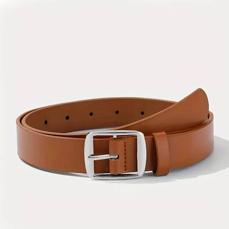 Men's Pin Buckle PU Microfiber Eyelet Belt Fashion Casual Belt