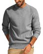 Round Neck Pullover Sweater Men's Waffle Sweater