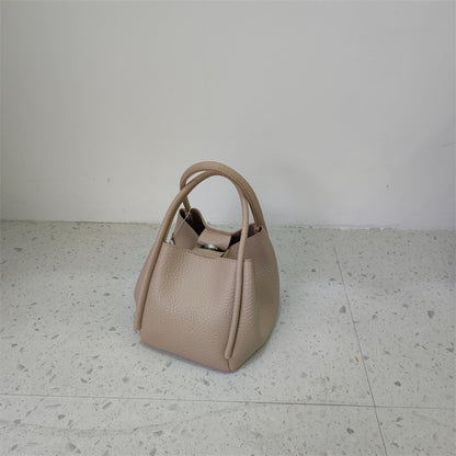 Women's Retro Bucket Bag - Casual Crossbody Style