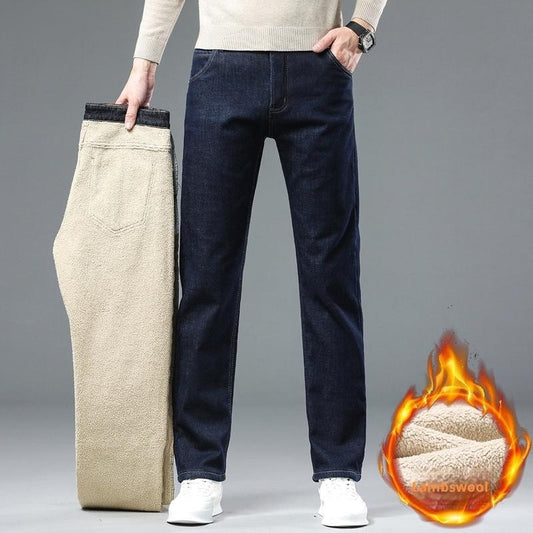 Cashmere Jeans Men's Fleece-lined Thickened