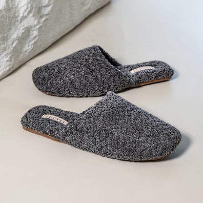 Autumn And Winter Fleece-lined Thermal Cotton Slippers Women's Indoor Home Non-slip