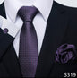 Men's Creative All-match Business Formal Wear Tie Scarf Cuff Buckle Set