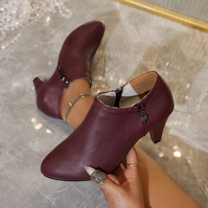 Women's Pointed Toe Stiletto Heel Ankle Boots