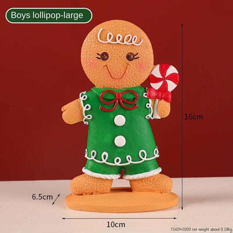 New Christmas Gingerbread Man Decoration Creative Cartoon Gingerbread Man Christmas Atmosphere Layout Decorative Small Ornaments