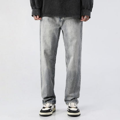Men's Trendy Washed And Distressed Slim Straight Pants