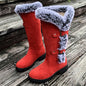 Women's Rabbit Fur Snow Boots - Winter Warmth