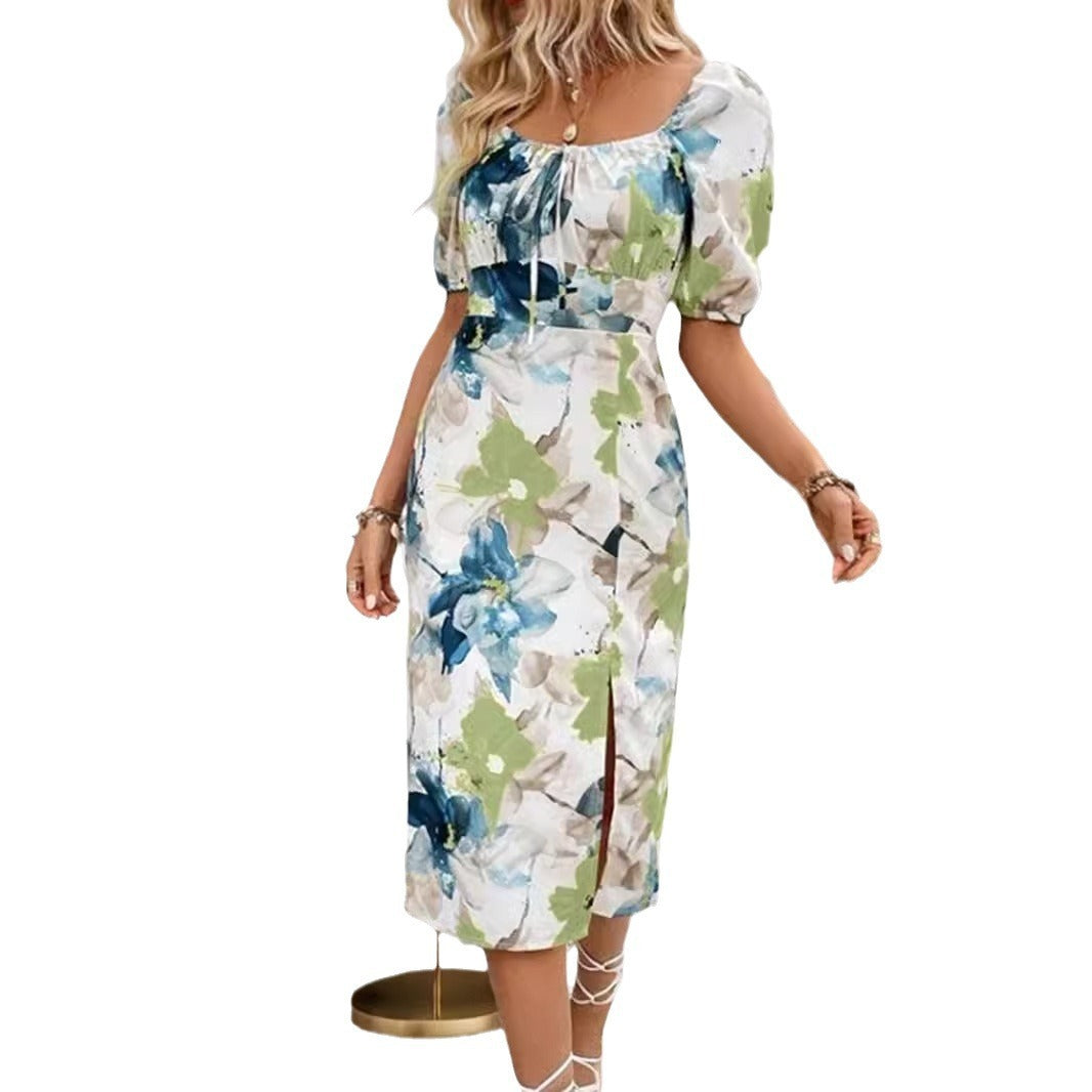 Women's Fashion Printed Short Sleeve Dress