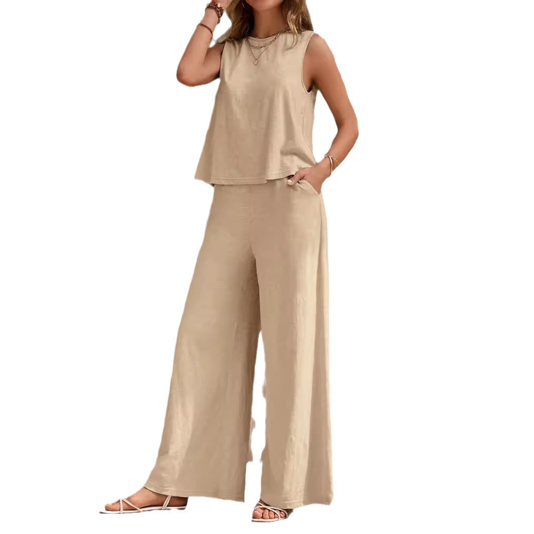 Women's Casual Loose Pants Set - Two Piece Outfit