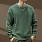 Men's Thick Needle Retro Round Neck Sweater - Loose Fit