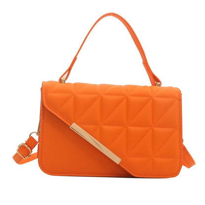 Women's Fashion Diamond Pattern Handbag - PU Leather