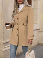 Women's Elegant Single-Breasted Woolen Coat - Mid-Length