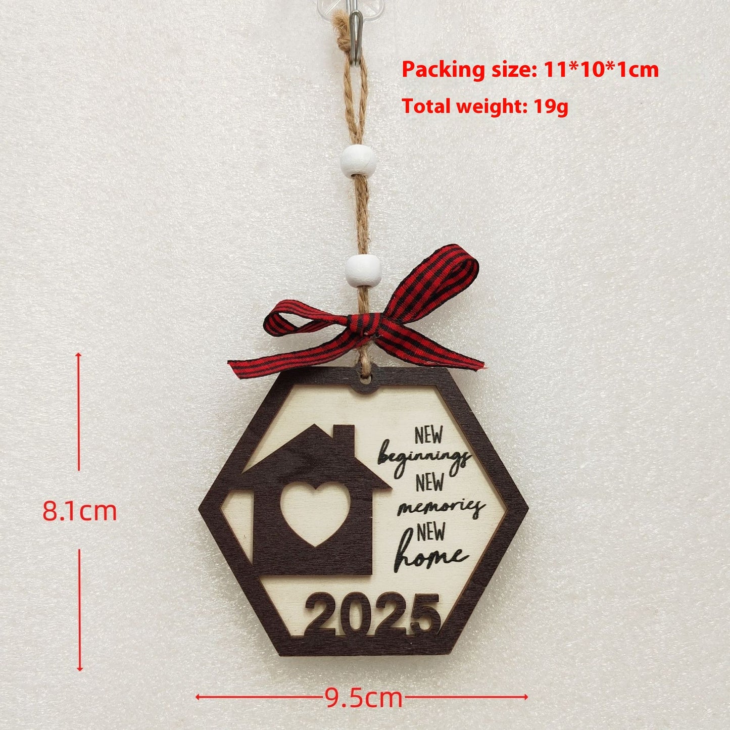 House Christmas Tree Decoration Festival Gift Wooden Pendant