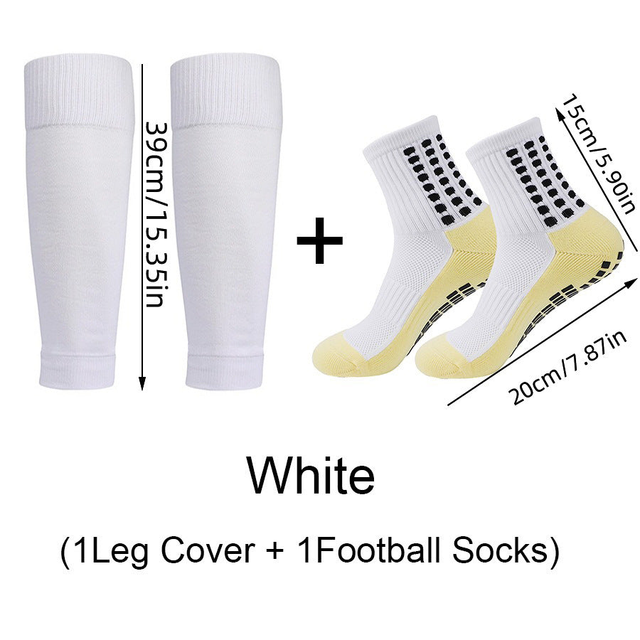 Sports Soccer Socks Knee Pad Mid-calf Glue Dispensing Non-slip