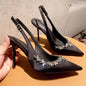 Fashion Party Shoes Sexy Black Thin Heel High Heels Women