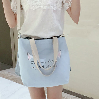 Canvas bag women's shoulder messenger