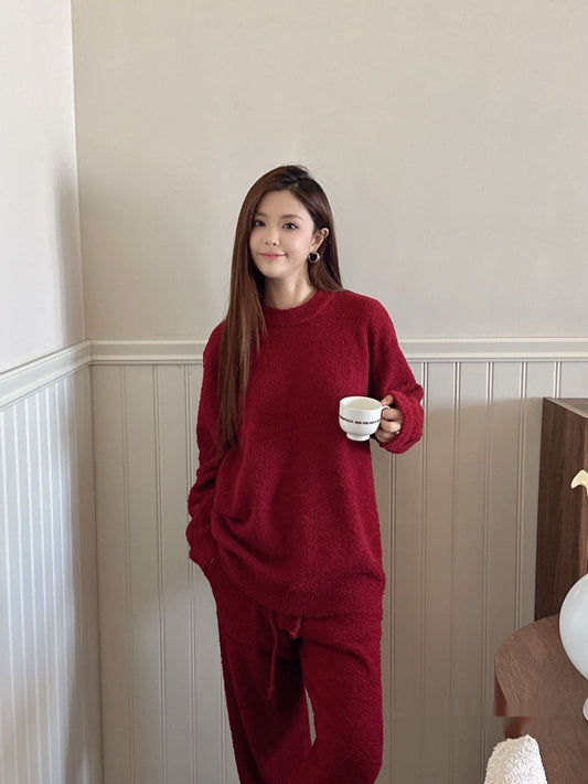 Plain Color Women's Homewear Set