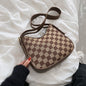 Checkered Print Personalized Daily Commuter Women's Bag