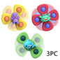 Kids Gyro Insect Sucker Spinner Rattle Bathroom Bath Toys Table Dinner Appease Toys for Baby Toddlers