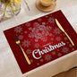 Christmas Digital Printing Placemat Linen Insulation Antifouling Decoration