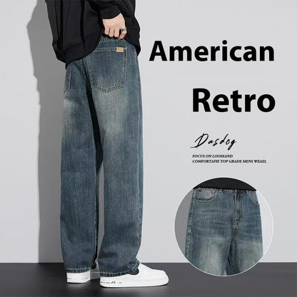 Retro Nostalgic Straight Jeans For Men