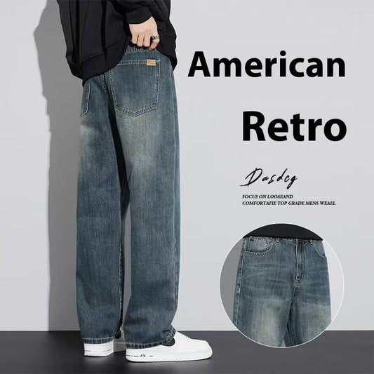 Retro Nostalgic Straight Jeans For Men