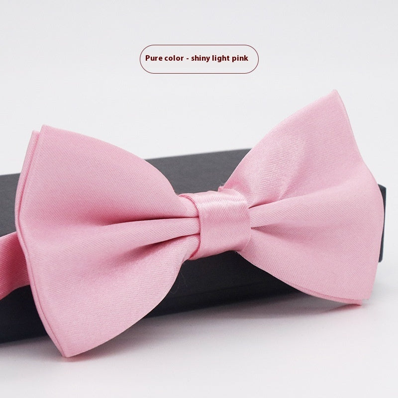 Men's Solid Color Formal Wear Wedding Business Casual Groom Groomsman Bow Tie