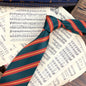 Retro Coffee Color Orange Red Striped Tie Hand Hit 8CM Men