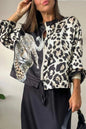 Women's Fashion Loose Print Zip-Up Jacket