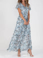 Women's Floral Print Ruffle Beach Dress - Summer