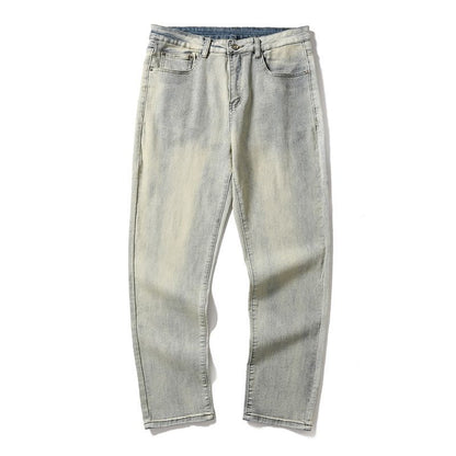 Men's Trendy Washed And Distressed Slim Straight Pants