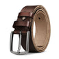 Men's First Layer Leather Alloy Buckle Belt